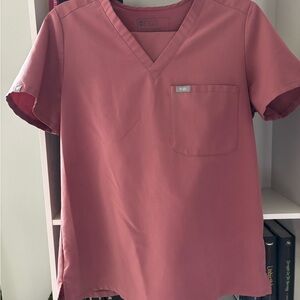 Figs Pink Scrub Top